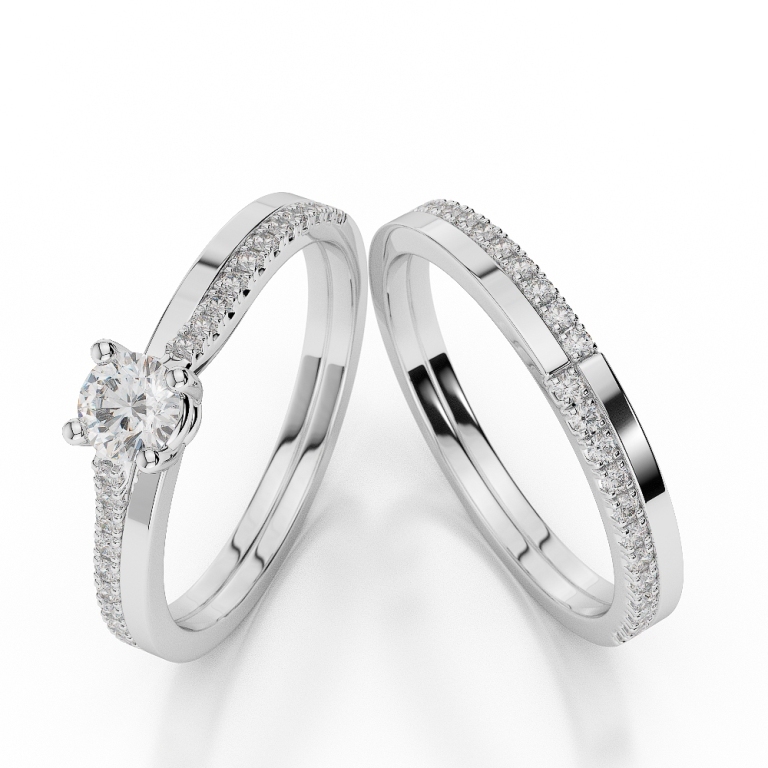 WGold_Diamond_Ring_1060_1 35 Dazzling & Catchy Bridal Wedding Ring Sets