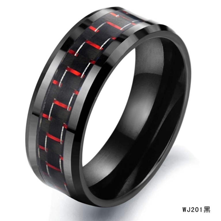60 Unbelievable Ceramic Wedding Bands for Him & Her 48 Wholesale-Fashion-font-b-Rings-b-font-Black-font-b-Carbon-b-font-font-b-Fiber