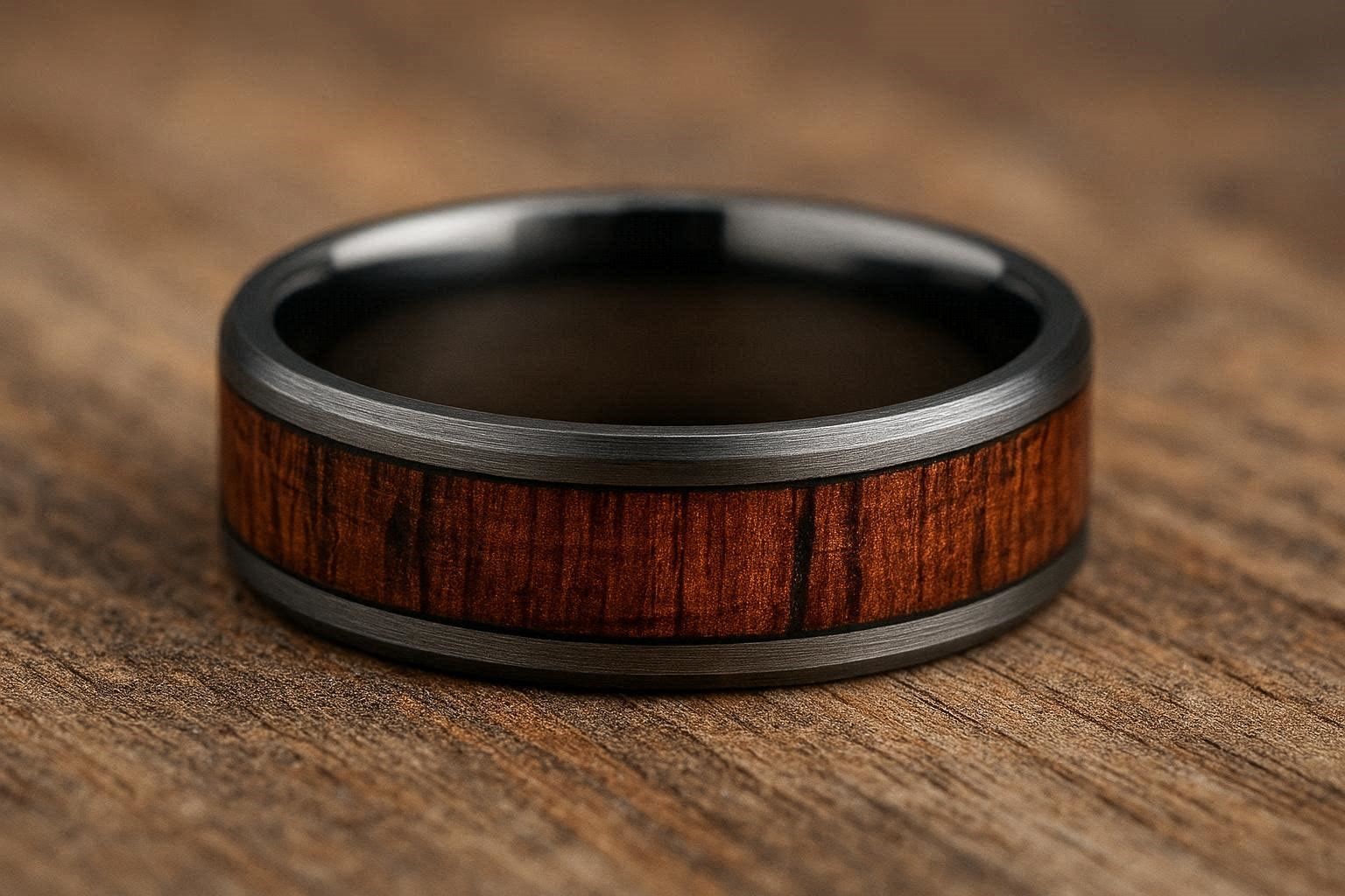 20 Unique and Unusual Wedding Rings 9 Wood Inlay Wedding Band 20 Unique and Unusual Wedding Rings - 9 unusual wedding rings
