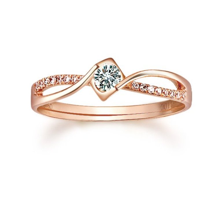 ZOCAI-0-2-CT-CERTIFIED-DIAMOND-ENGAGEMENT-RING-ROUND-CUT-18K-ROSE-GOLD-FREE-SHIPPING