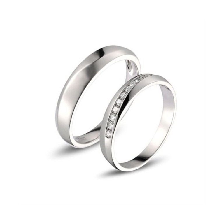 Affordable Diamond Couple Wedding Bands For Him And Her 