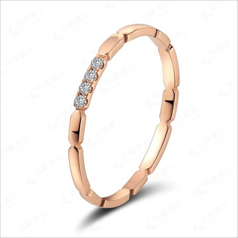 Top 60 Stunning & Marvelous Rose Gold Wedding Bands 9 affordable-diamond-wedding-ring-for-women-in-18ct-rose-gold