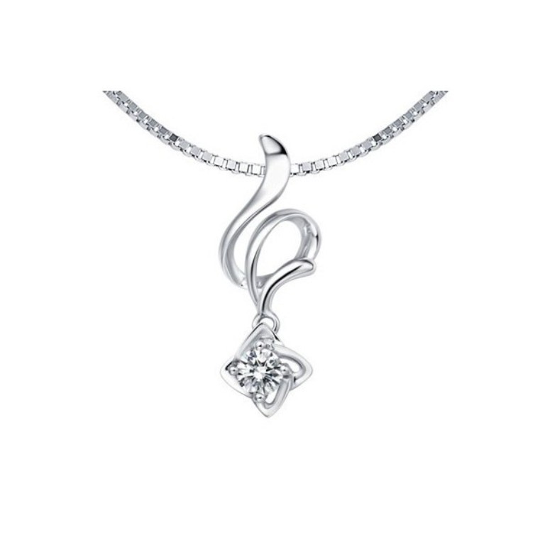 affordable-unique-diamond-pendant-on-10k-white-gold 50 Unique Diamond Necklaces & Pendants