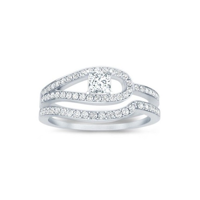 antique-style-wedding-ring-set 35 Dazzling & Catchy Bridal Wedding Ring Sets