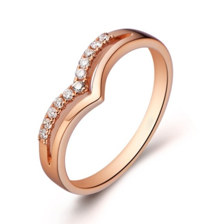 Top 60 Stunning & Marvelous Rose Gold Wedding Bands 29 beautiful-diamond-wedding-band-on-18ct-rose-gold