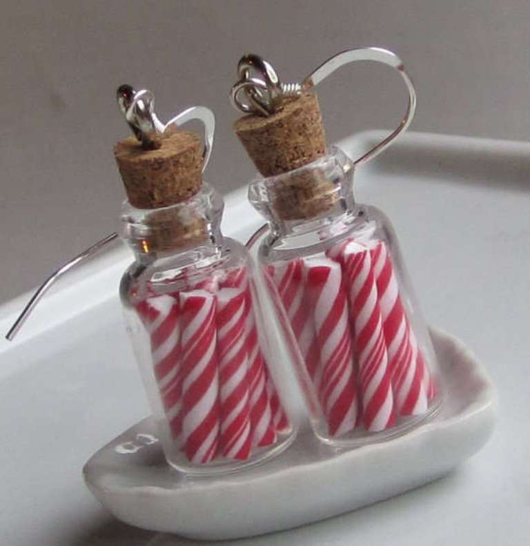 candy-cane-jar-earrings 45 Unusual and Non-traditional Earrings