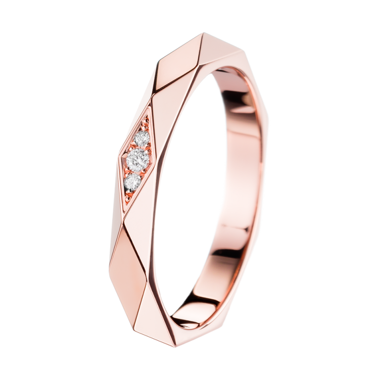 Top 60 Stunning & Marvelous Rose Gold Wedding Bands 26 facette-pink-gold-and-diamond-wedding-band-jal00091