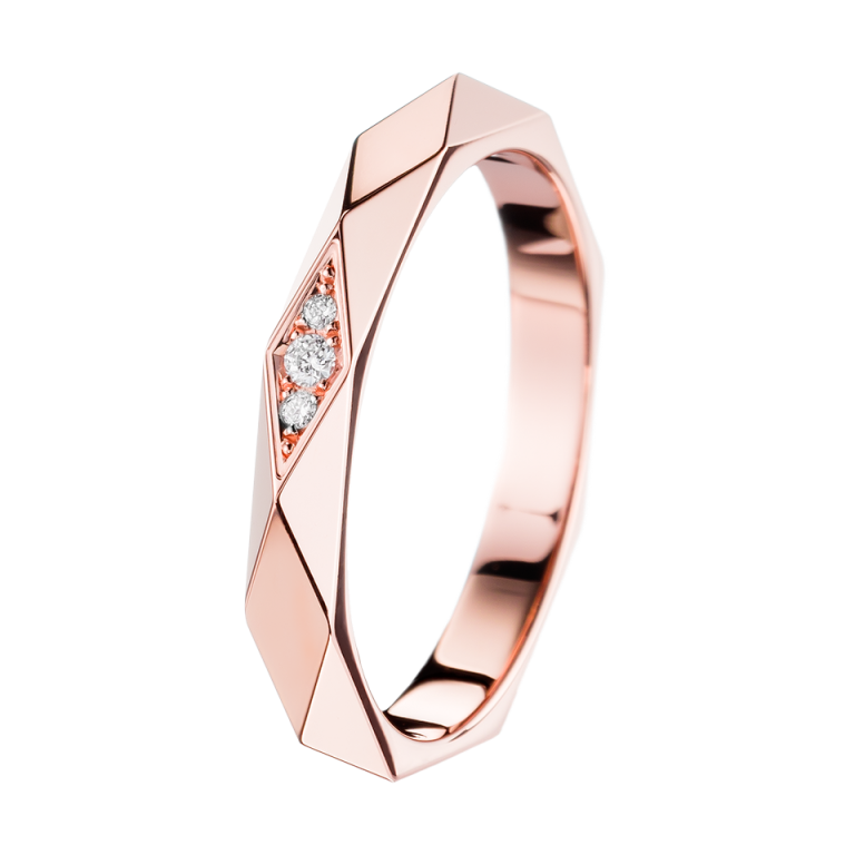 facette-pink-gold-and-diamond-wedding-band-jal00091 Top 60 Stunning & Marvelous Rose Gold Wedding Bands