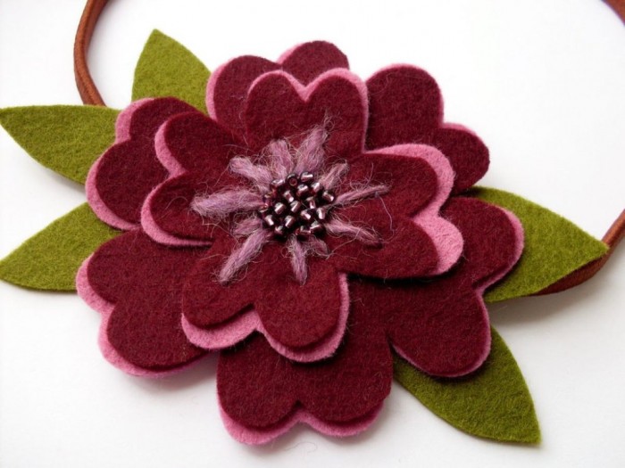 felt_flower_headband_pattern 45 Handmade Brooches to Start Making Yours on Your Own