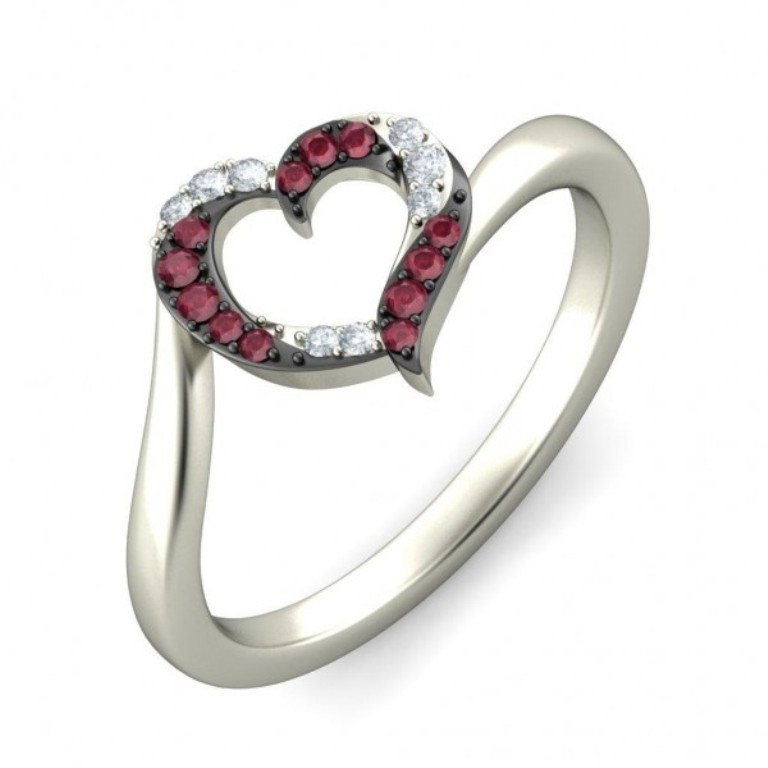 heart-shape-diamond-and-ruby-ring-in-white-gold