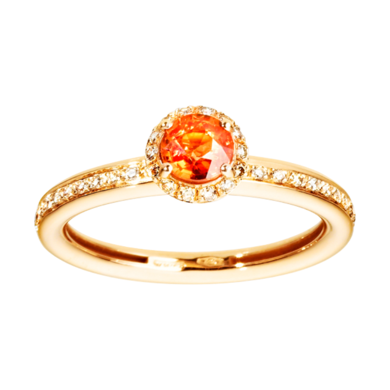 40 Elegant Orange Sapphire Rings for Different Occasions 11 ring-romance-red-gold-sapphire-orange-2