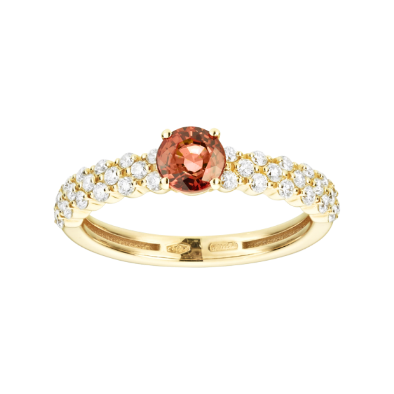 40 Elegant Orange Sapphire Rings for Different Occasions 37 ring-romance-triple-red-gold-sapphire-orange-2