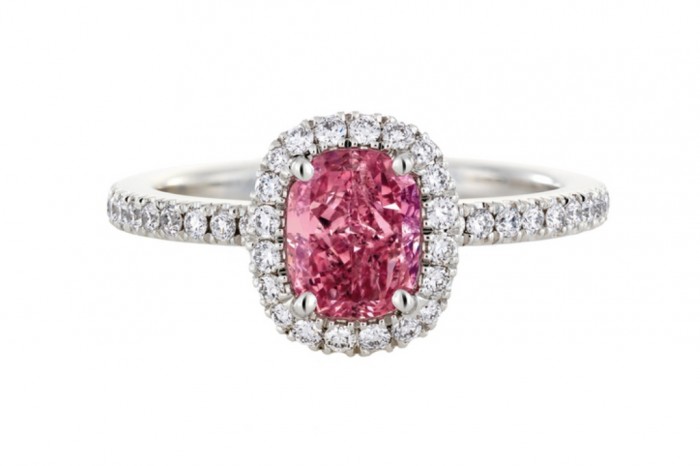 sparkly-engagement-rings-pink-diamond-aura-w724 60 Magnificent & Breathtaking Colored Stone Engagement Rings