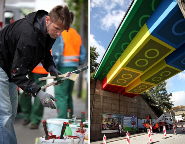 Have You Ever Seen Breathtaking & Weird Bridges Like These Before? 21 streetart_bridge_lego_03