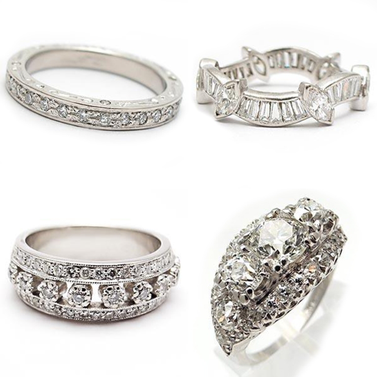 weston-jewelry-wedding-bands 50 Unique Vintage Classic Diamond Engagement Rings