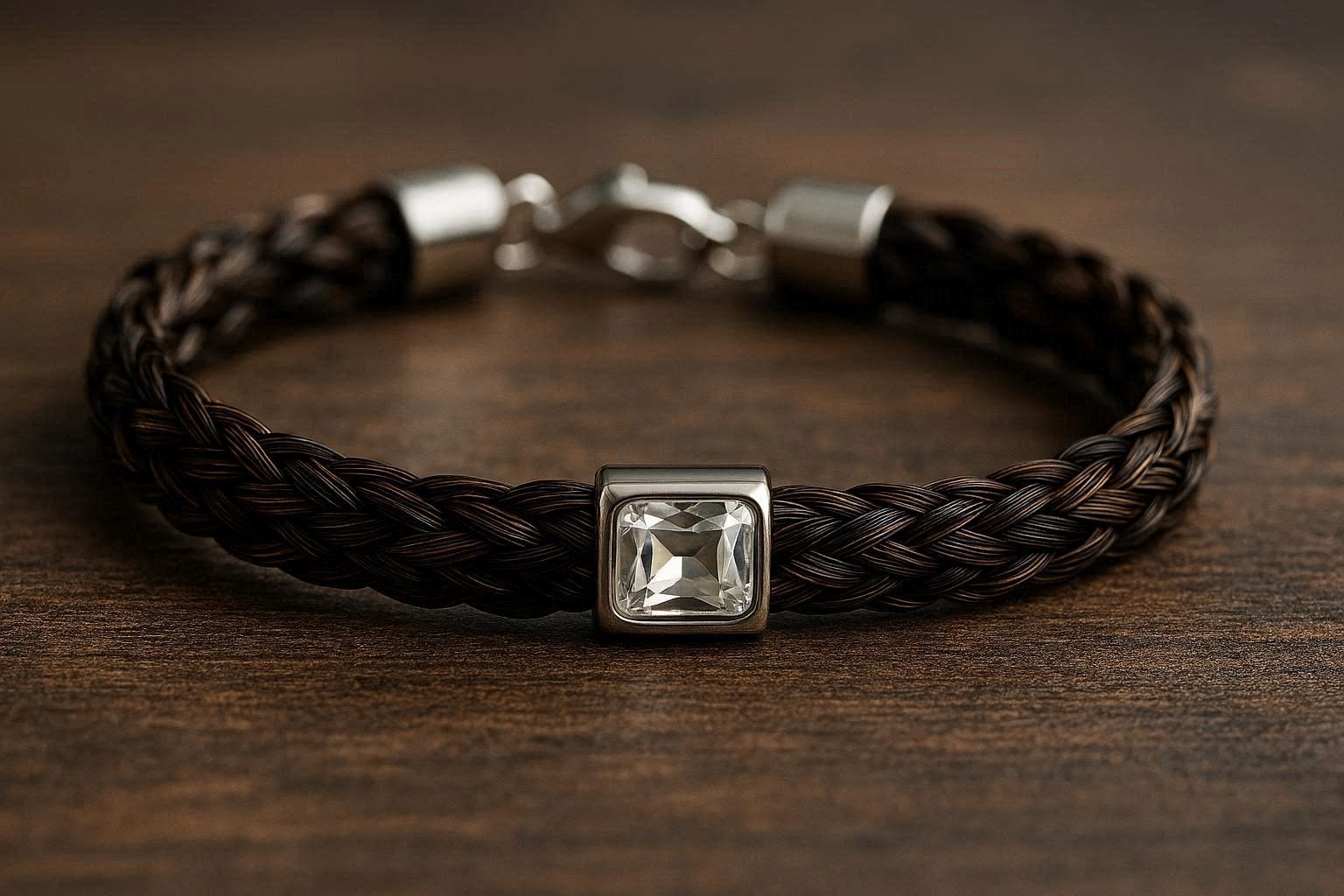 15 Elegant and Breathtaking Horse Hair Bracelets 17 Crystal Accent Horse Hair Bracelet 15 Elegant and Breathtaking Horse Hair Bracelets - 17 horse hair bracelets