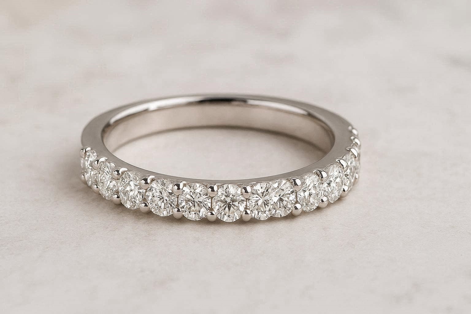 Half Eternity Diamond Wedding Band 17 Breathtaking & Marvelous Diamond Wedding bands for Him & Her - 7 diamond wedding bands