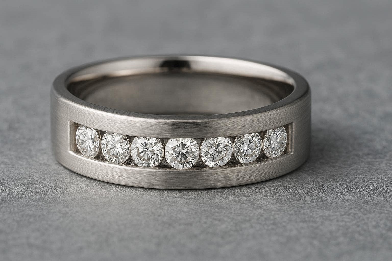 Mens Channel Set Diamond Wedding Band 17 Breathtaking & Marvelous Diamond Wedding bands for Him & Her - 5 diamond wedding bands
