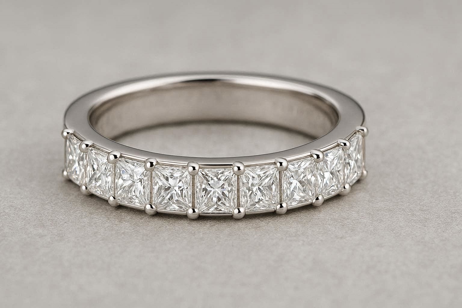 Princess Cut Diamond Wedding Band 17 Breathtaking & Marvelous Diamond Wedding bands for Him & Her - 8 diamond wedding bands