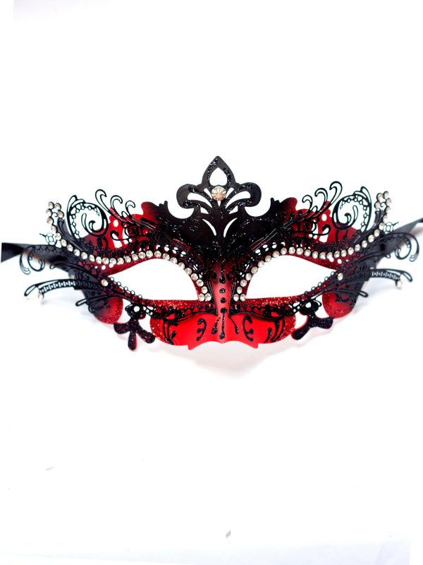 Red-Black-Filigree-Venetian-Mask-b- 89+ Most Stylish Masquerade Masks in 2020