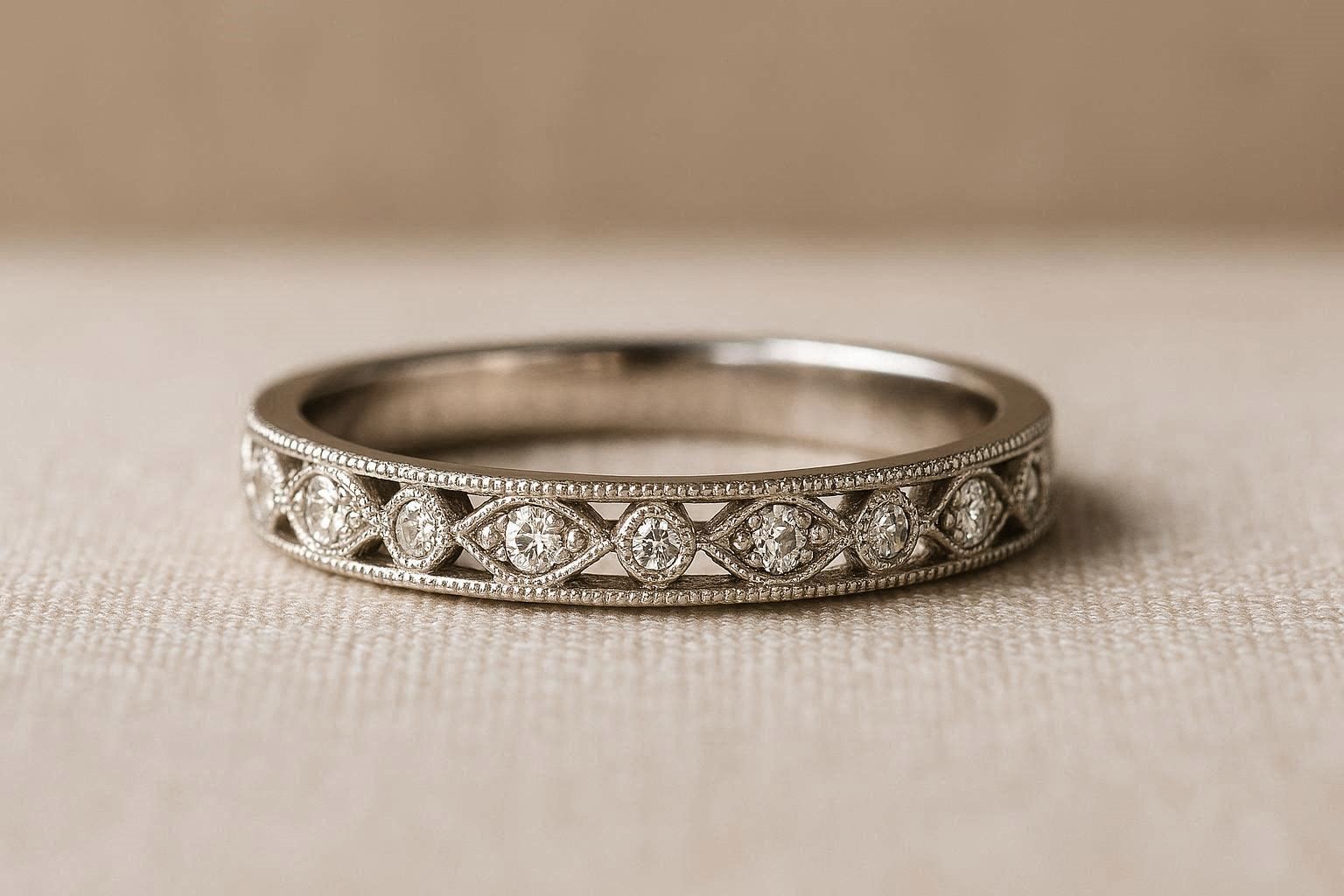 Vintage Inspired Diamond Wedding Band 17 Breathtaking & Marvelous Diamond Wedding bands for Him & Her - 12 diamond wedding bands
