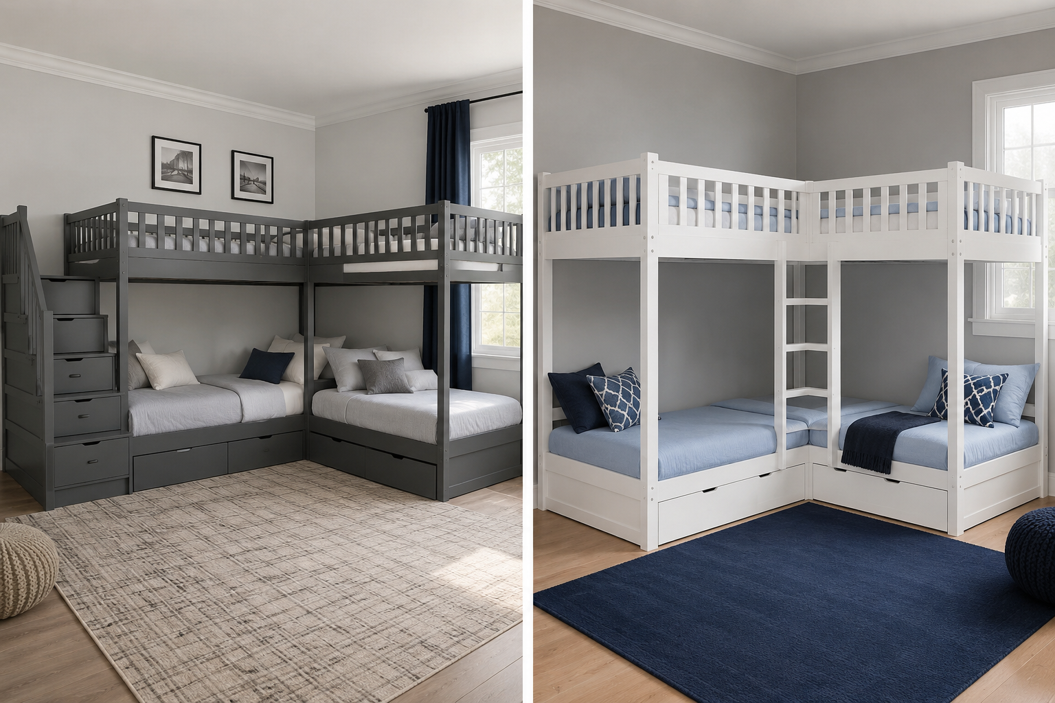 L Shaped and Corner Bunk Beds Make Your Children's Bedroom Larger Using Bunk Beds - 6 your children's bedroom