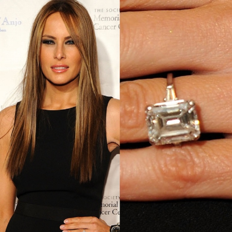 Melania-Trump-Engagement-Ring Top 10 Most Expensive Women's Wedding Rings