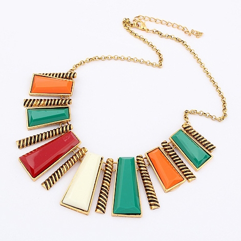 Min-order-10-mix-multi-color-statement-necklace-chunky-2013-jewelry-wholesale-fashion-tribal-geometric-necklaces These 25+ Multicolor Jewels Will Live Up Your Outfit And Uplift Your Mood As Well
