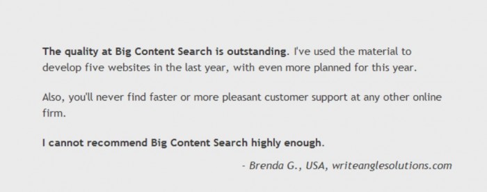 Big Content Search discount