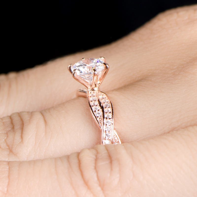 devera-s-twisted-cz-engagement-ring-rose-gold-62 30 Elegant Design Of Engagement Rings In Rose Gold