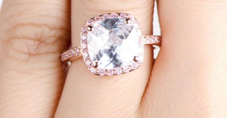 marina s rose gold cushion cut engagement ring with pink czs 67 30 Elegant Design Of Engagement Rings In Rose Gold - Engagement Rings In Rose Gold 9