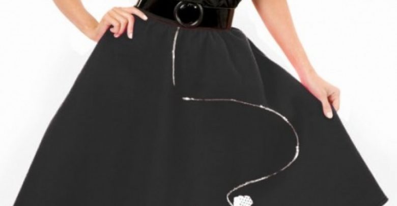1136BL Plus Size Black Poodle Skirt Costume large1 Top 15 Most Common Trends & Fads in 1950’s - 1