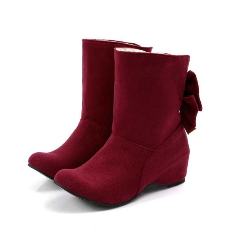 2013-Fall-Winter-Suede-Cowboy-Boots-For-Women-With-Bowknot