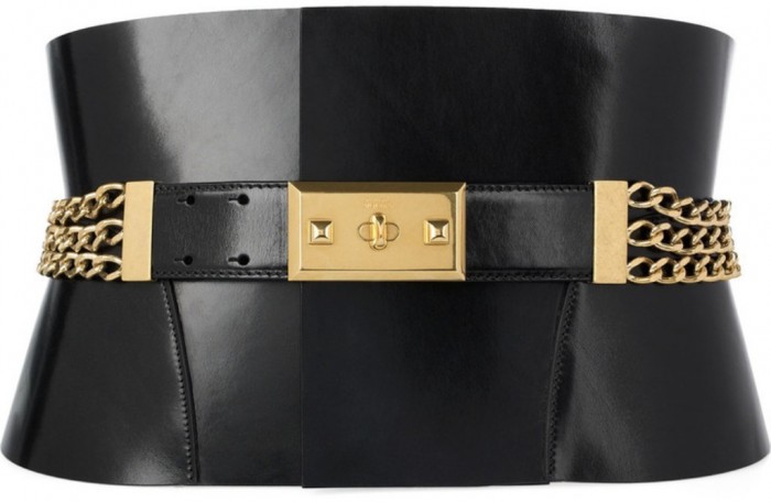 20+ Stylish Belt Trend Ideas for Fall & Winter 8 Alexander_McQueen_chain-embellished_bridle_leather_belt