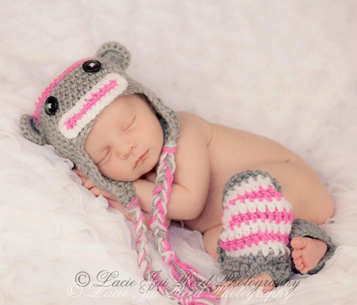 Baby-crochet-hat-crochet-leg-warmers-girls-hat-pink-grey-and 25 Breathtaking & Stunning Collection of Crochet Clothes for Newborn Babies