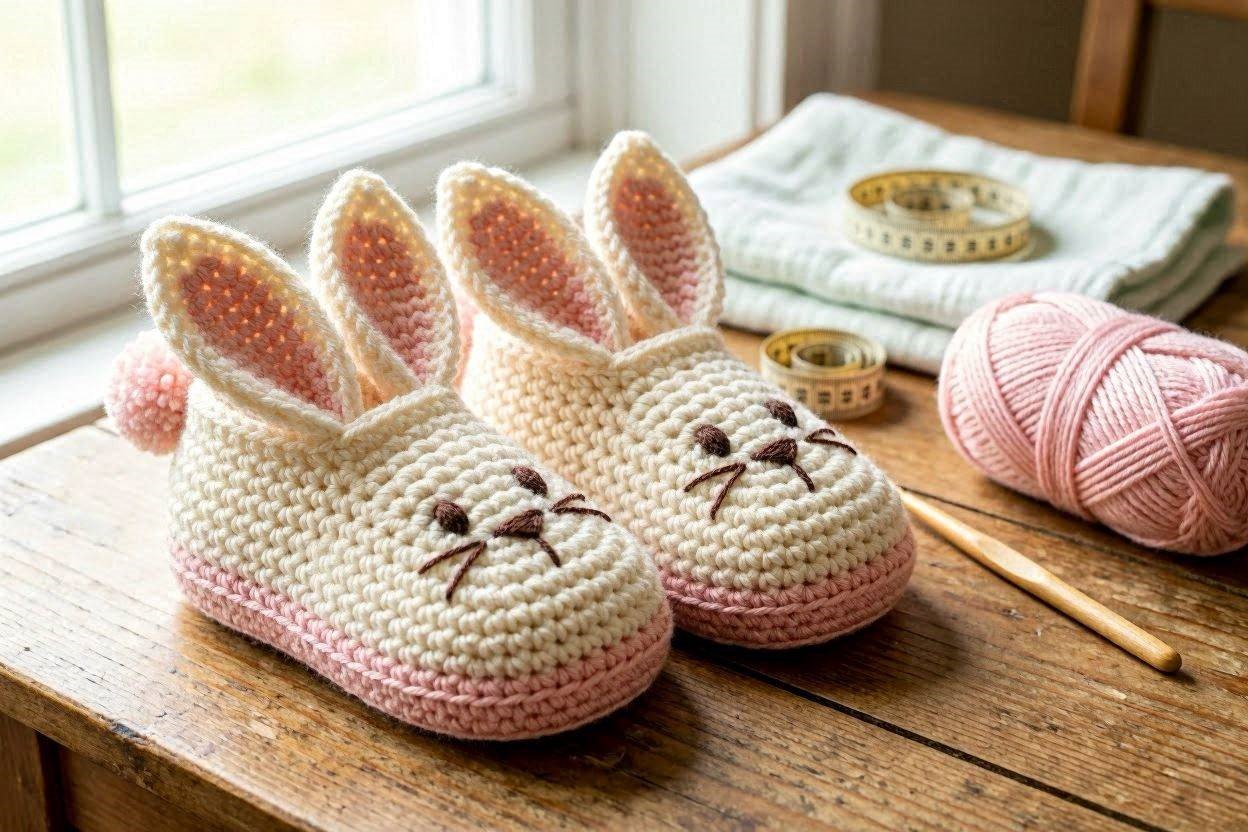 16 Awesome & Fabulous Collection of Crochet Slippers for Newborn Babies 5 Bunny Crochet Baby Slippers 16 Awesome & Fabulous Collection of Crochet Slippers for Newborn Babies - 5