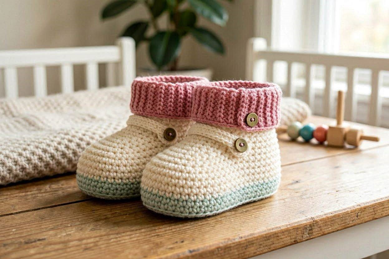 16 Awesome & Fabulous Collection of Crochet Slippers for Newborn Babies 4 Classic Crochet Baby Booties 16 Awesome & Fabulous Collection of Crochet Slippers for Newborn Babies - 4