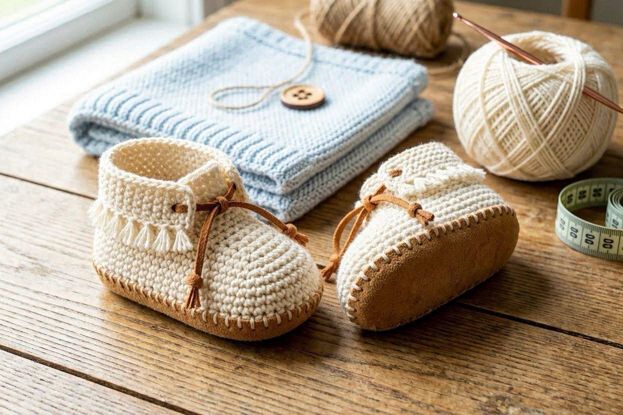 16 Awesome & Fabulous Collection of Crochet Slippers for Newborn Babies 11 Crochet Baby Moccasins 16 Awesome & Fabulous Collection of Crochet Slippers for Newborn Babies - 11