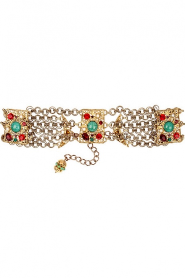 Dolce-Gabbana-Crystal-embellished-brass-belt