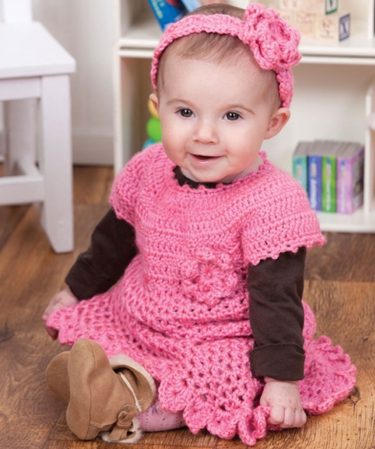 LW2900 25 Magnificent & Dazzling Collection of Crochet Dresses for Baby Girls