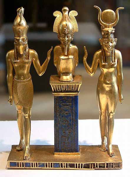 OsirisHorusisisGold1 39 Most Famous Pharaohs Gold Statues