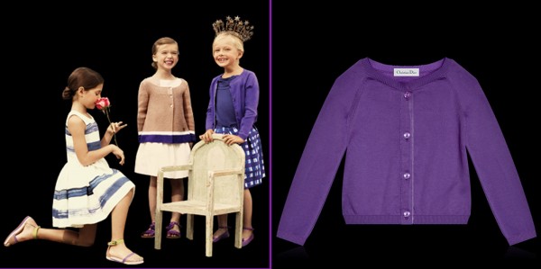 Purple-Fine-Cotton-Tricot-Knit-Cardigan-as-Baby-Dior-Collection-for-Girls- 49+ Stylish Baby Dior Cloth Trends in 2022