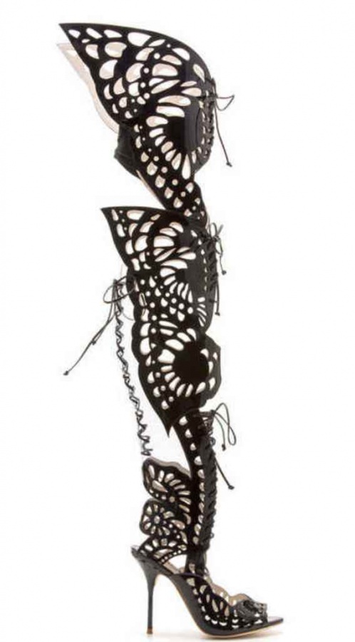 Top 10 Hottest Women's Boot Trends 20 Sophia Webster Over The Knee Lace Up Pumps Spring 2014-2