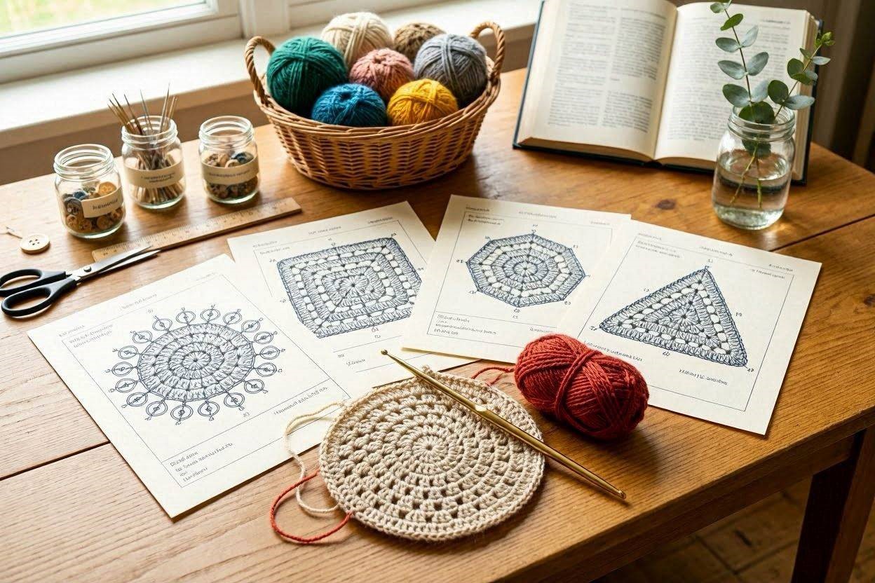 Top 10 Fascinating Ideas to Create Crochet Patterns on Your Own 4 Start with Simple Geometric Shapes Top 10 Fascinating Ideas to Create Crochet Patterns on Your Own - 4 crochet patterns