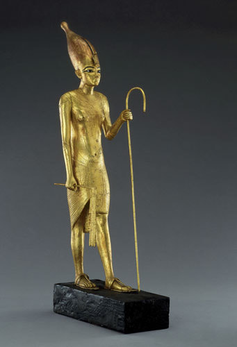 TutankhamunExUpperEgyptStat 39 Most Famous Pharaohs Gold Statues