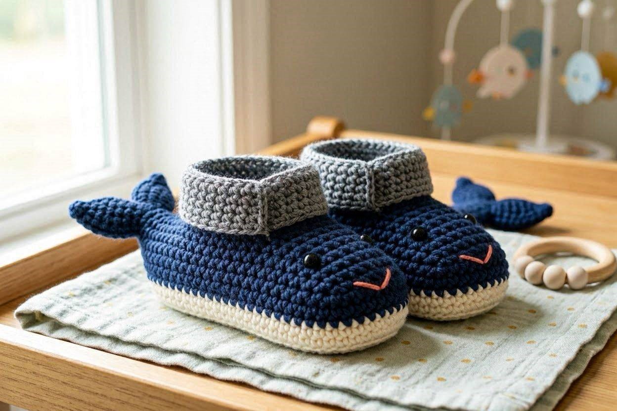 16 Awesome & Fabulous Collection of Crochet Slippers for Newborn Babies 16 Whale Crochet Baby Slippers 16 Awesome & Fabulous Collection of Crochet Slippers for Newborn Babies - 16