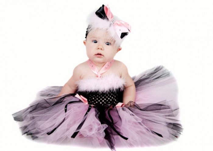 a_ritzyglitzyholidaypinkblacktutudress 25 Magnificent & Dazzling Collection of Crochet Dresses for Baby Girls