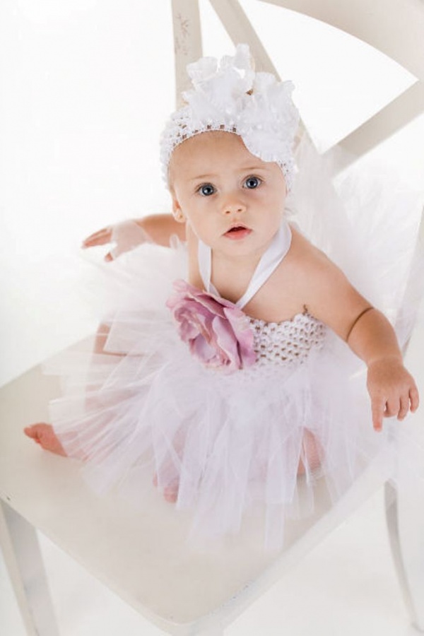 fancyroselavendertutudress3 25 Magnificent & Dazzling Collection of Crochet Dresses for Baby Girls