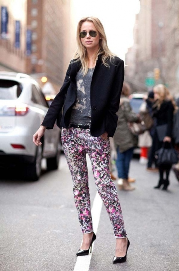how-to-style-printed-pants-summer-2014-black Latest & Hottest Fashion Trends for Spring 2022