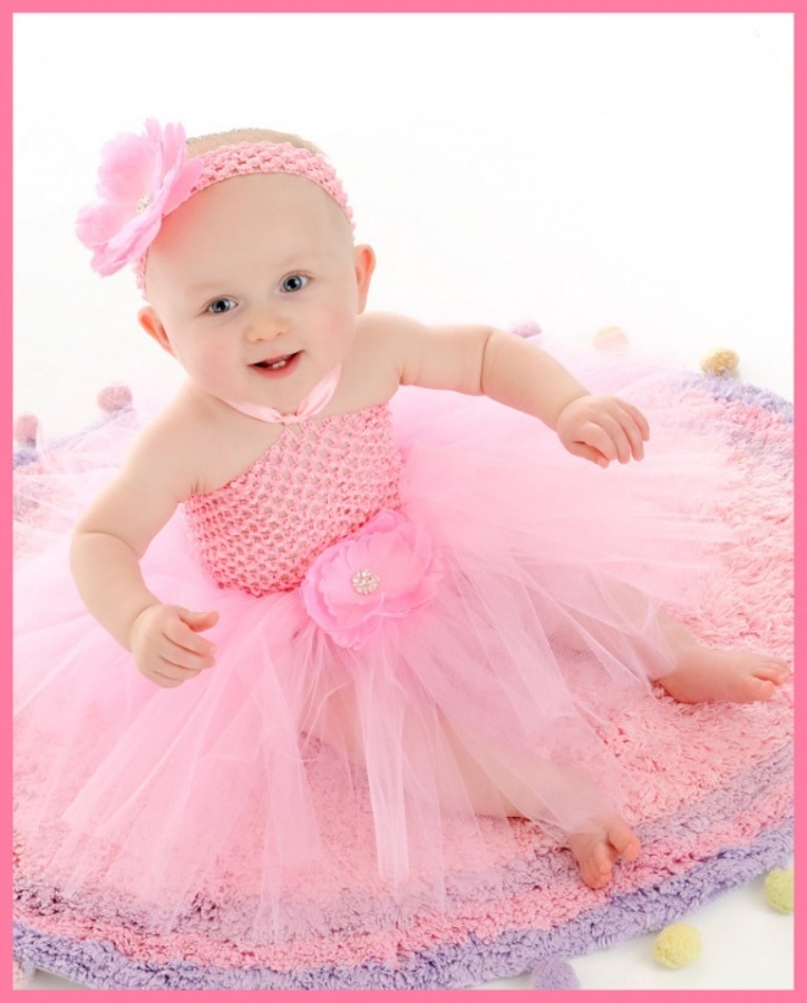 pinktutudress3 25 Magnificent & Dazzling Collection of Crochet Dresses for Baby Girls